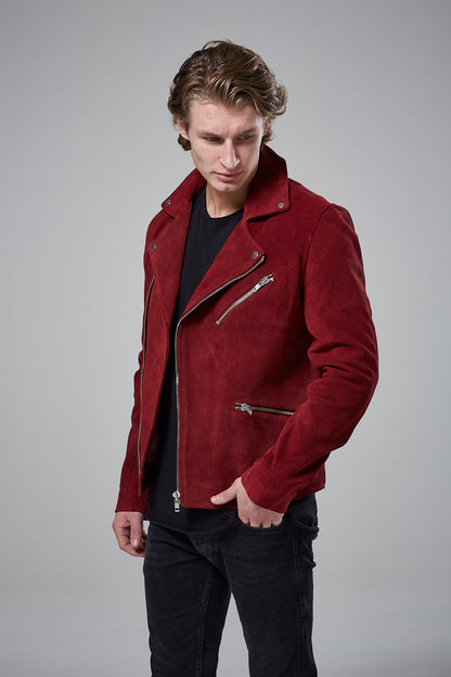 BLACKDUST Premium Real Suede Biker Jacket