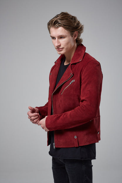 BLACKDUST Premium Real Suede Biker Jacket