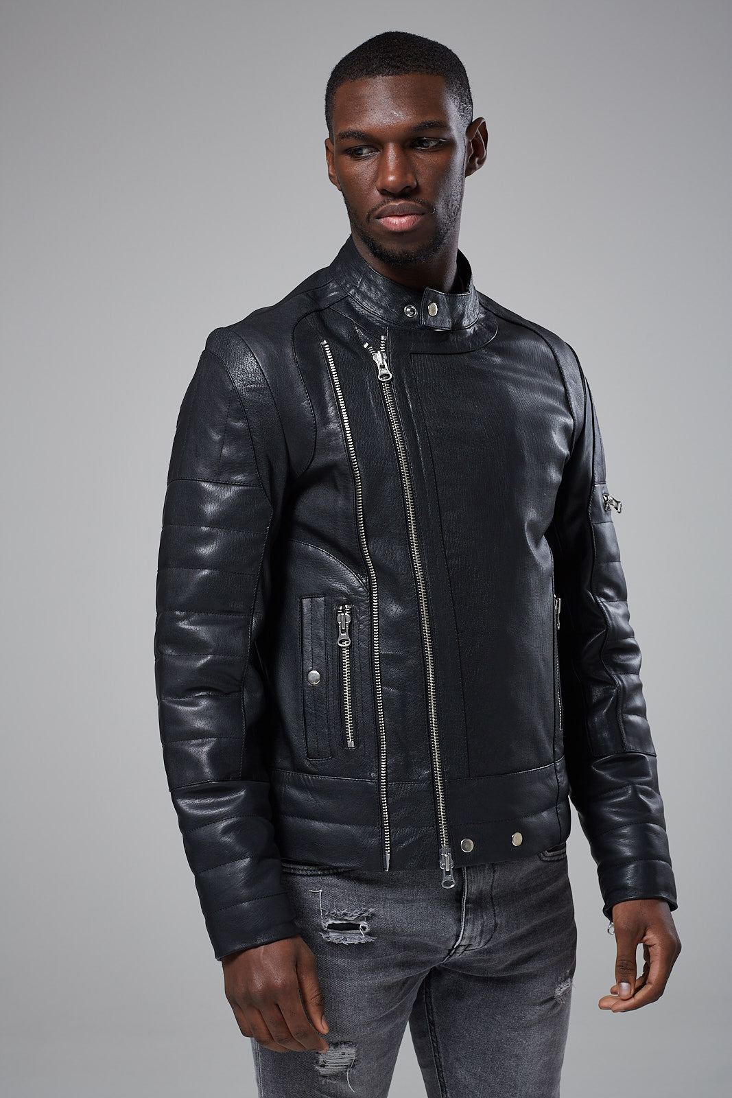 Real Leather Biker Jacket