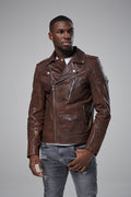 Leather Quilted Biker Jacket