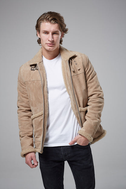 Real Suede Harrington Jacket