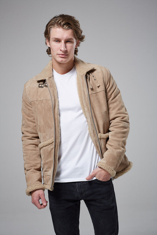 Real Suede Harrington Jacket