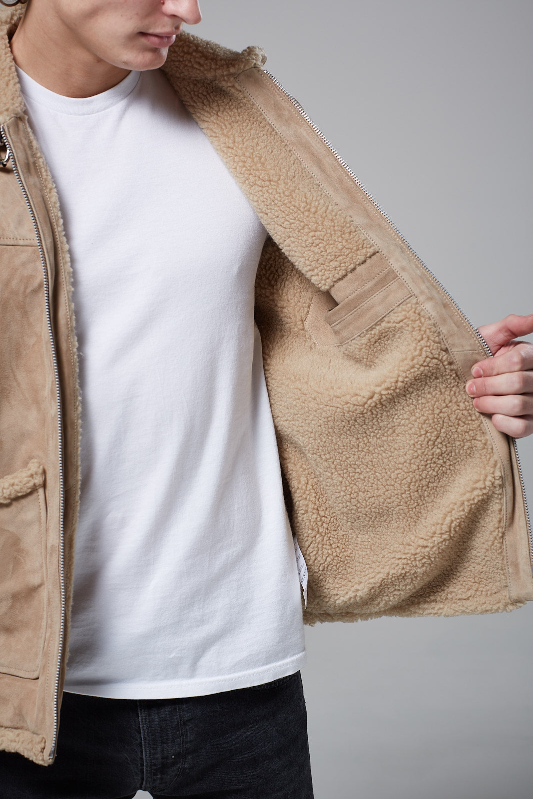 Real Suede Harrington Jacket