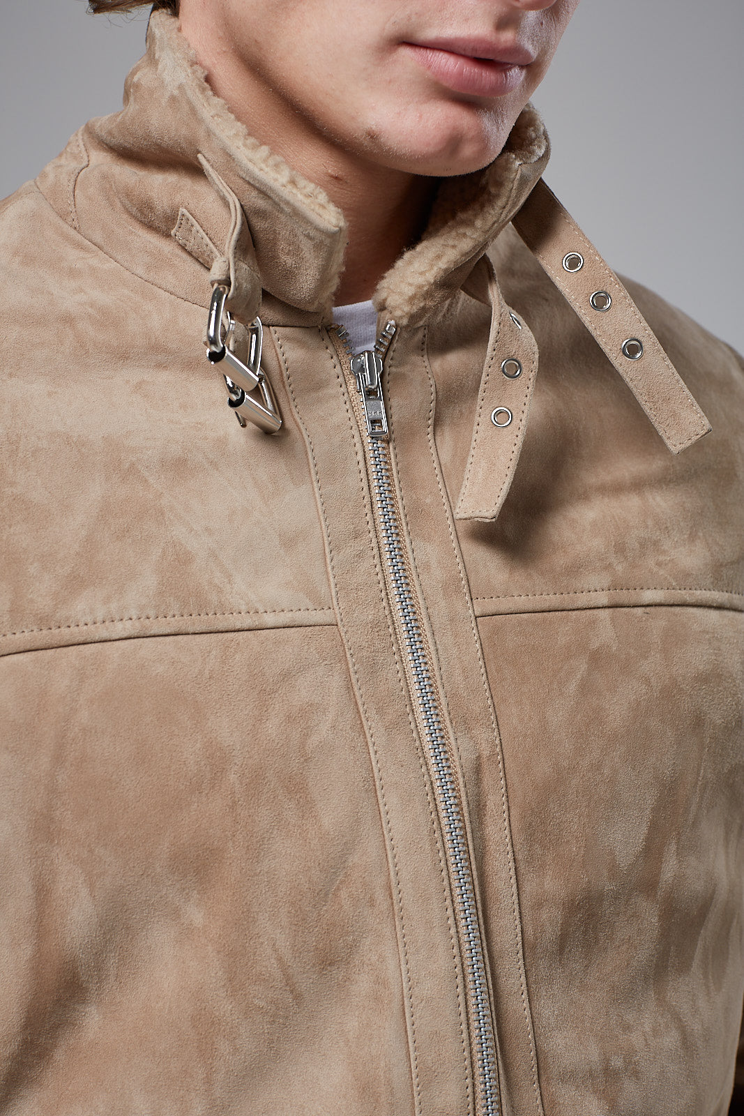 Real Suede Harrington Jacket
