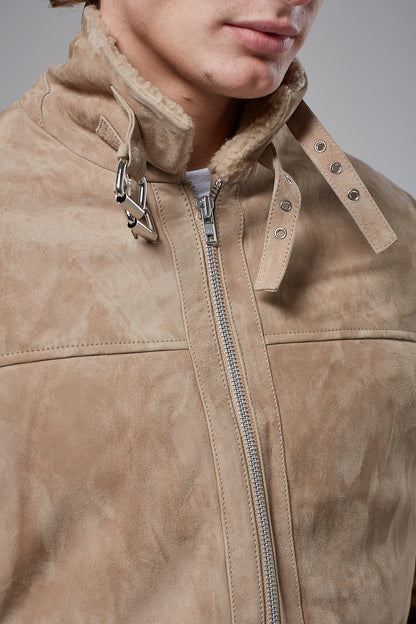 Real Suede Harrington Jacket