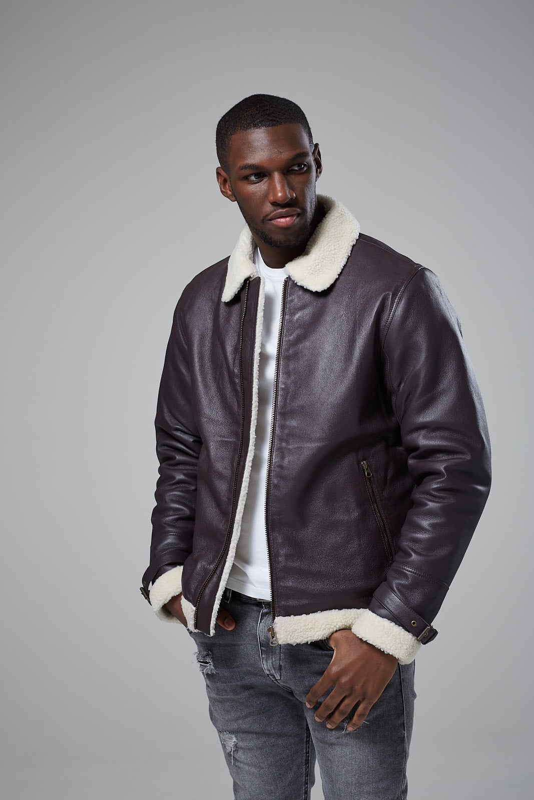 Real Leather Harrington