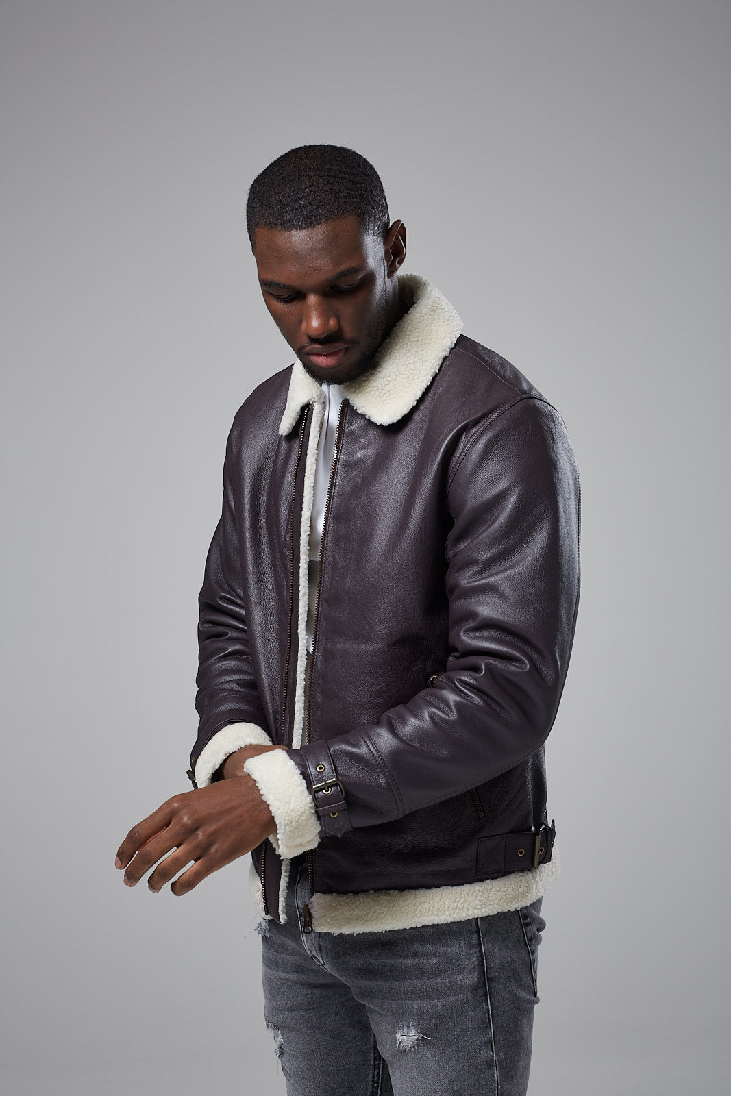 Real Leather Harrington