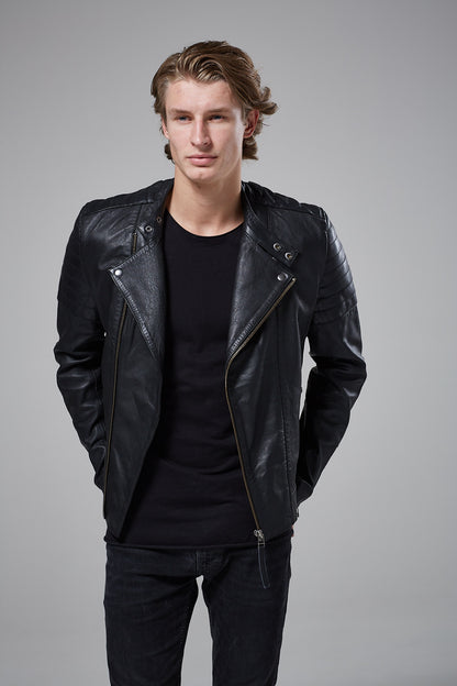 Real Leather Biker Jacket
