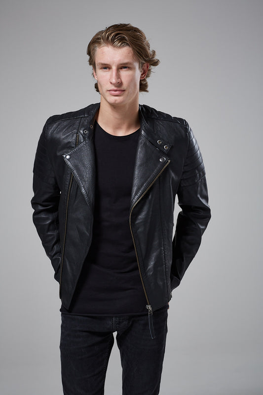 Real Leather Biker Jacket
