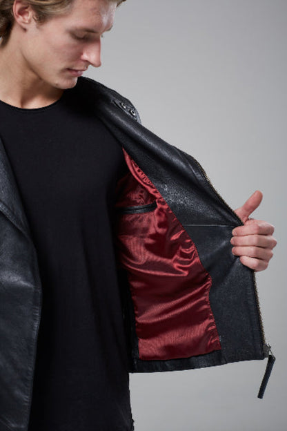 Real Leather Biker Jacket