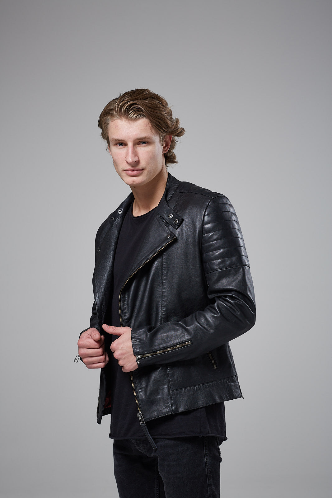 Real Leather Biker Jacket