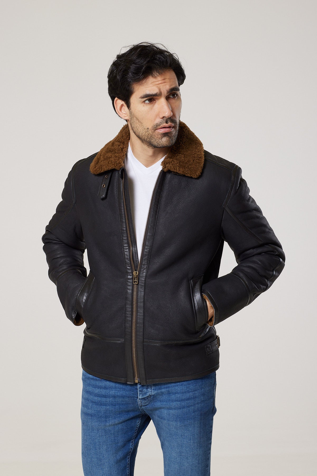 Real Shearling Sheep Skin Jacket