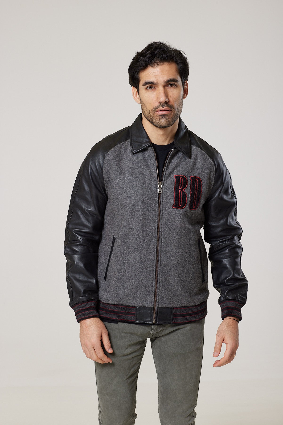 Real Leather & Wool Varsity Jacket (BD)