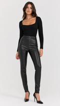 Stretch Real Leather Legging