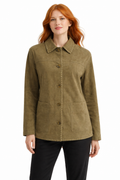 Suede Shacket Whipstitch